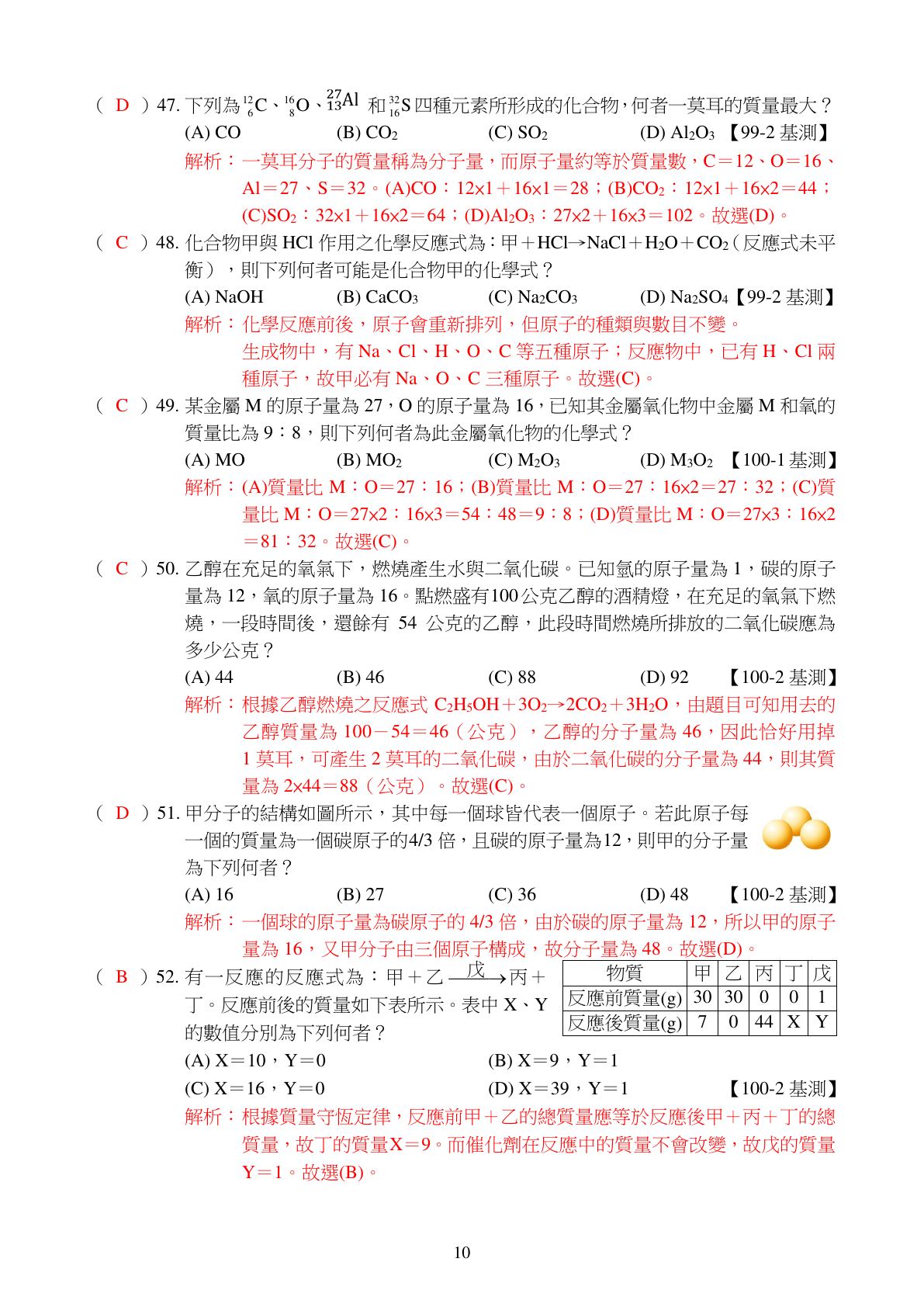 化學反應 第10頁