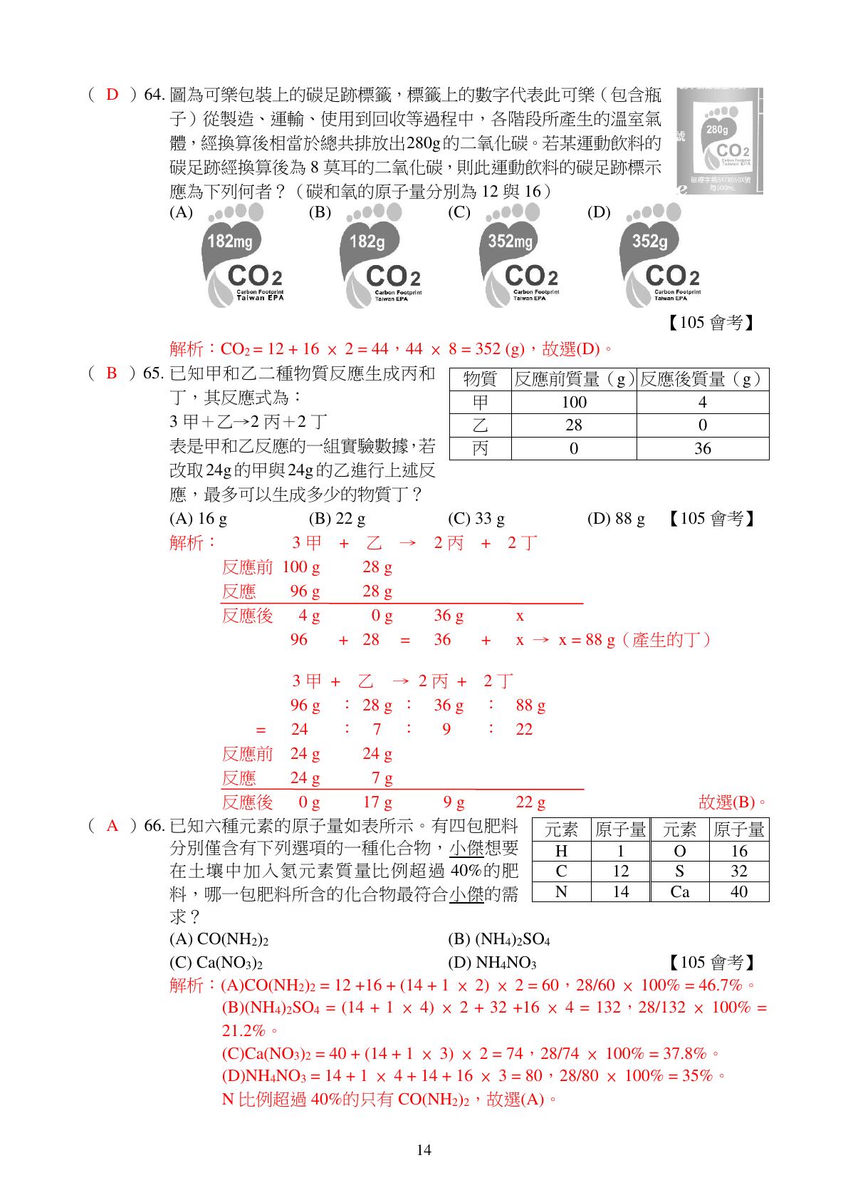 化學反應 第14頁