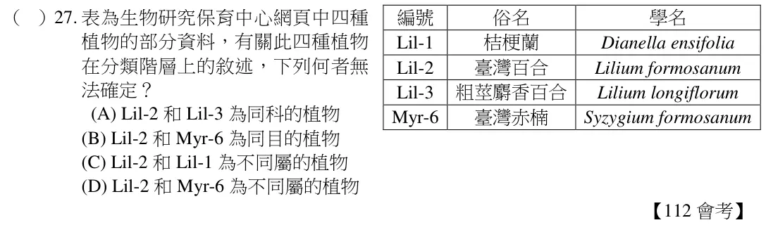 第27題題目