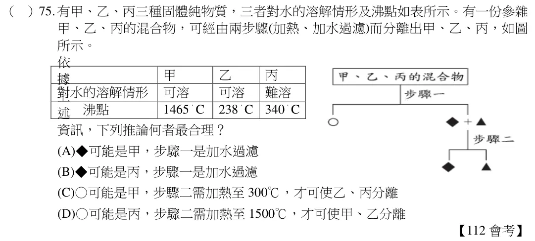 第75題題目