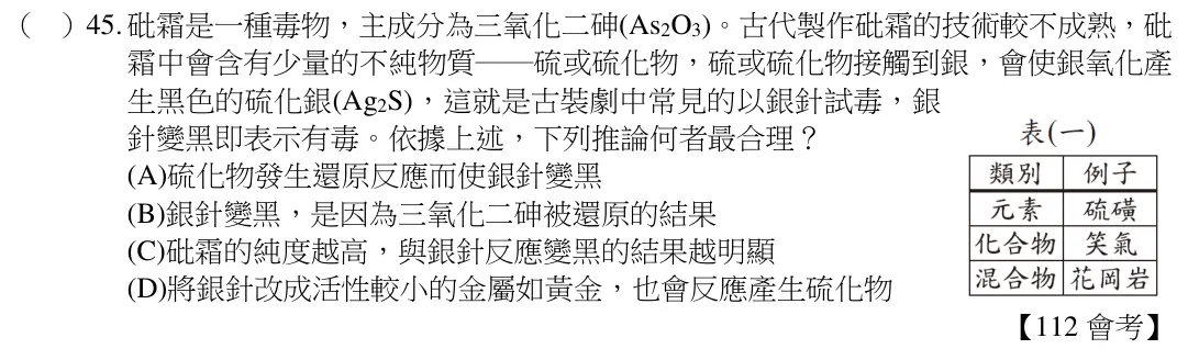第45題題目