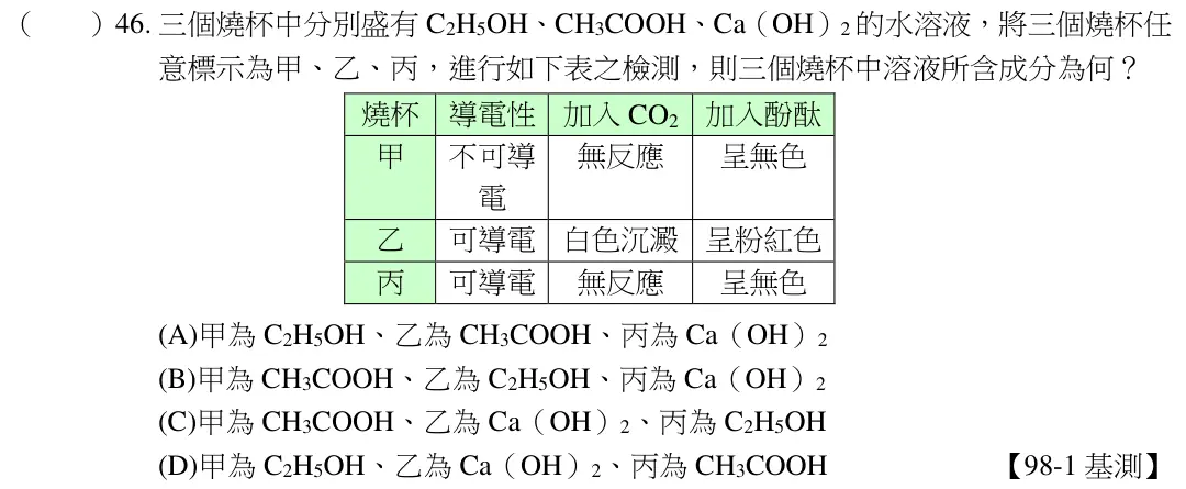 第46題題目