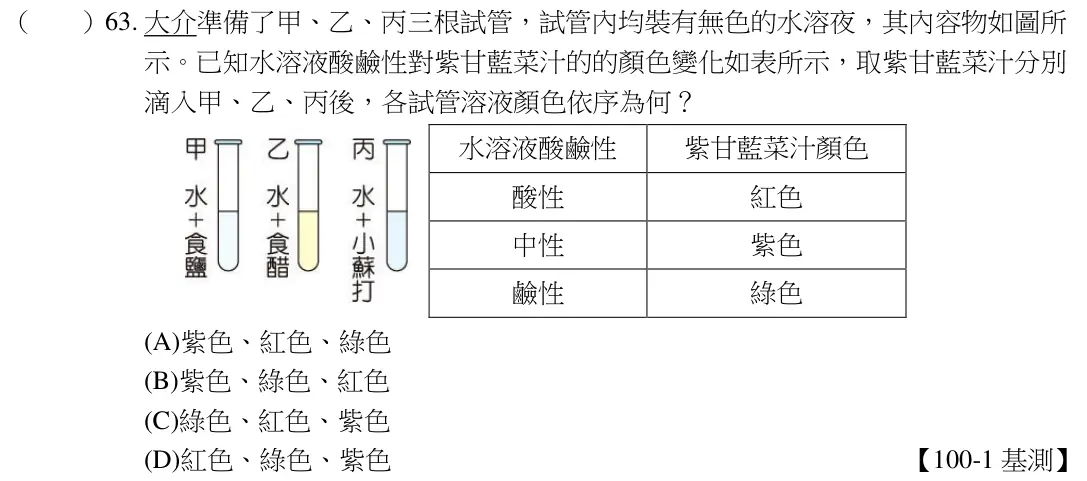 第63題題目
