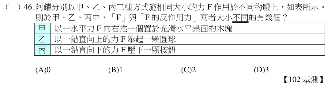 第46題題目