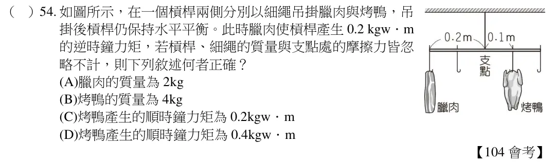 第54題題目