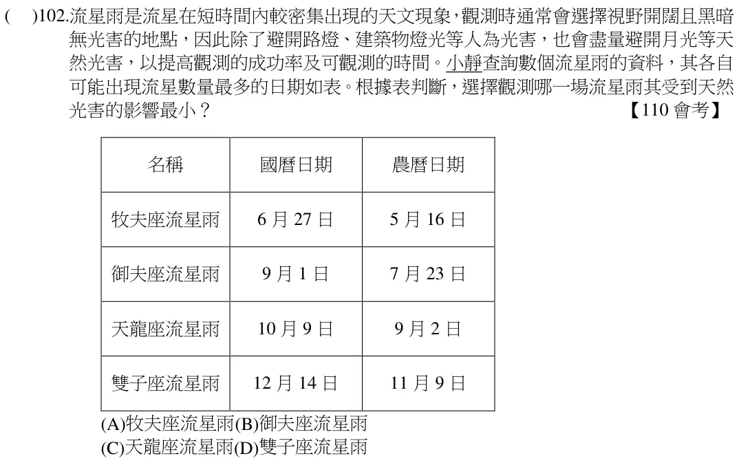 第102題題目