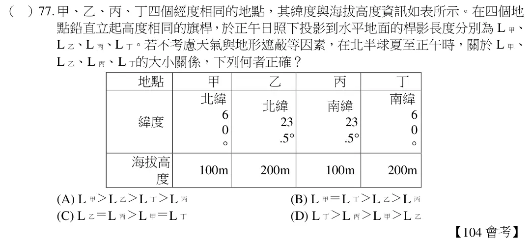 第77題題目