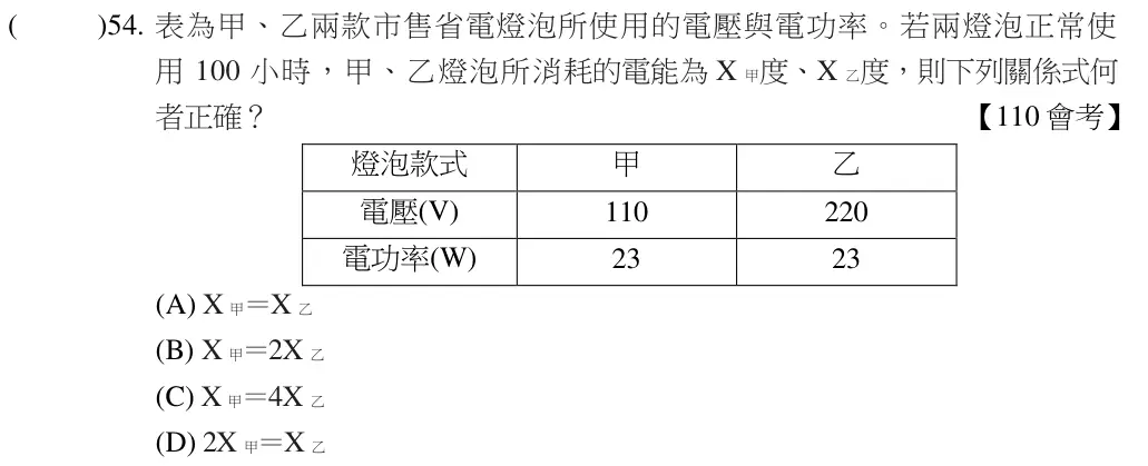 第54題題目